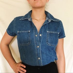 Gap Cotton Denim Button-Up